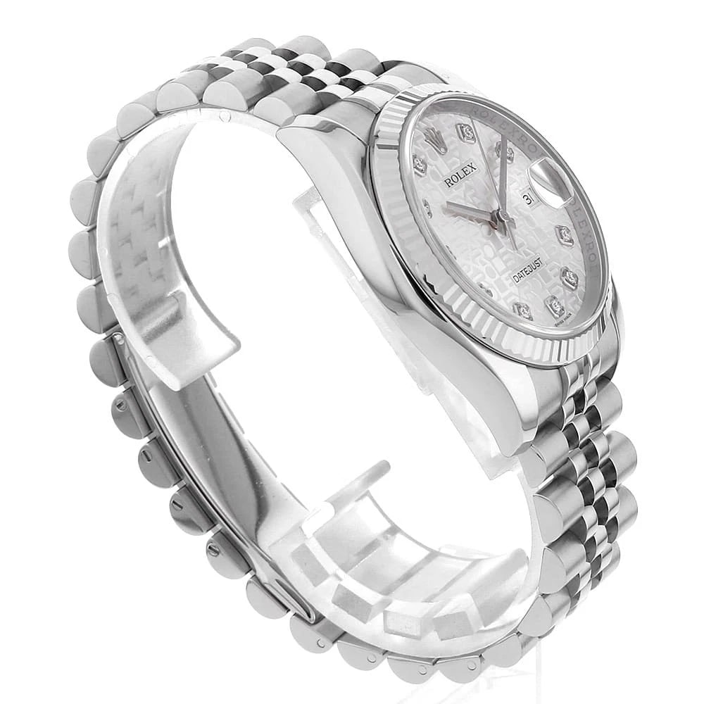 ROLEX DATEJUST DIAMOND SILVER - 3