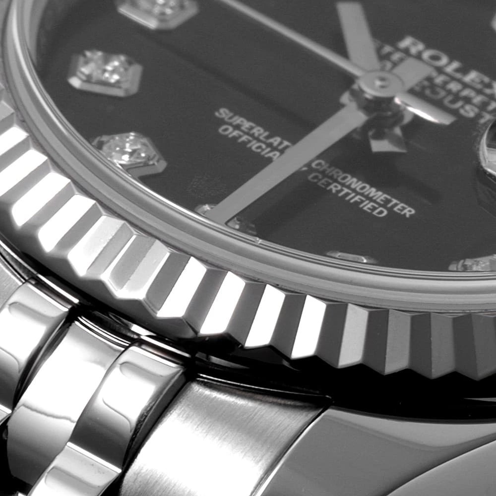 ROLEX DATEJUST DIAMOND BLACK - 4