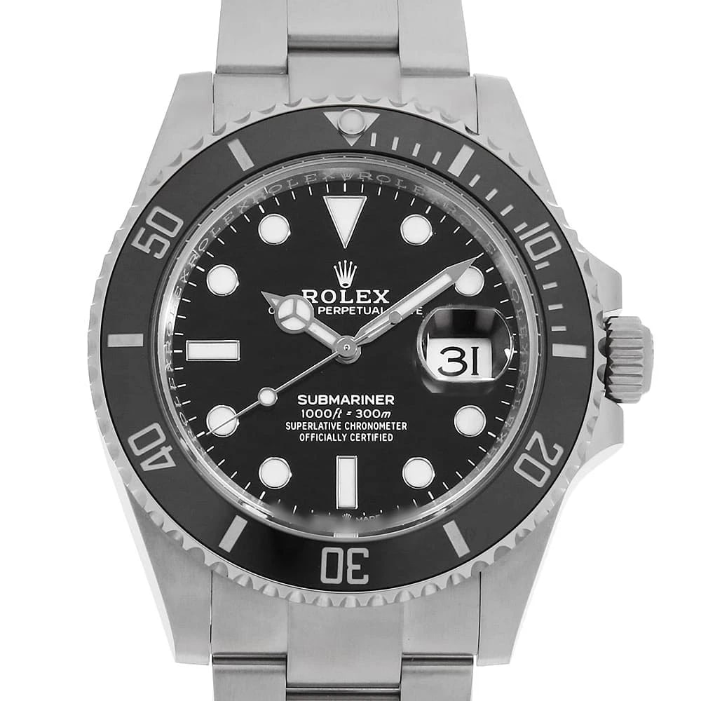 ROLEX SUBMARINER BLACK: ROLEX SUBMARINER black Brand: ROLEX Type: Wrist watch Material: Band MaterialStainless Steel, Case MaterialStainless Steel Color: Black Size: Case:W41mm Circumference of Wrist:20.5cm Accessories: