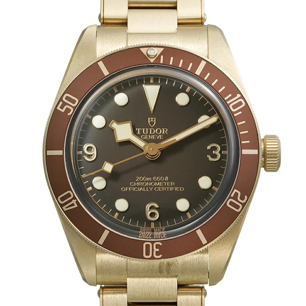 TUDOR BLACK BROWN WATCH: TUDOR Black Brown Watch Brand: TUDOR Type: Wristwatch Material: Band MaterialBronze, Band MaterialBronze, Case MaterialCase MaterialN/A Color: brown Size: Wrist SizeNA, Case Size39mm x 39mm 