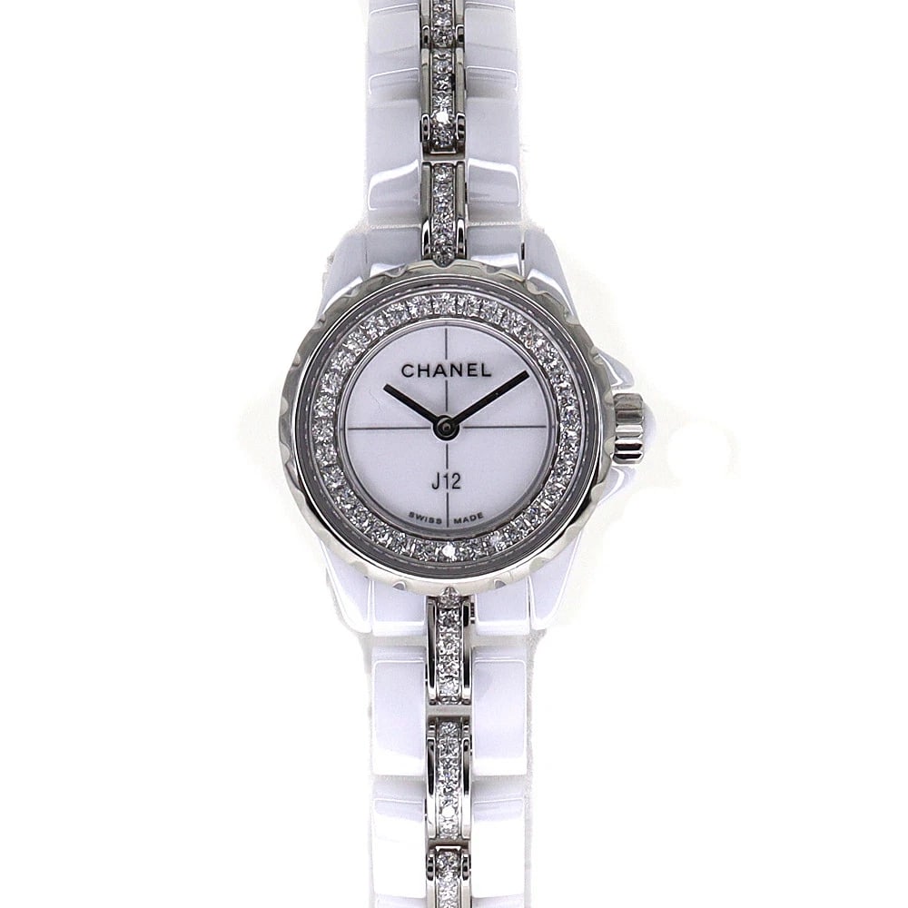 CHANEL J12 WATCH: CHANEL J12 Watch Brand: CHANEL Type: Wristwatch Material: Band MaterialCeramic, Band MaterialCeramic, Case MaterialCase MaterialN/A Color: white Size: Wrist Sizenone, Case Size19mm 