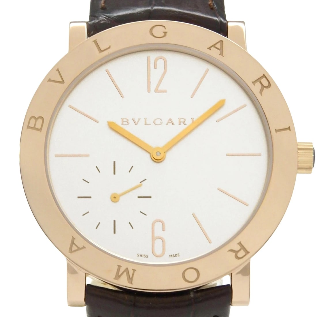 BVLGARI WATCH: BVLGARI Watch Brand: BVLGARI Type: Wristwatch Material: Band MaterialK18Pg/Leather, Band MaterialK18Pg/Leather, Case MaterialCase MaterialN/A Color: none Size: Wrist Size15.5-19cm, Case Size41mm