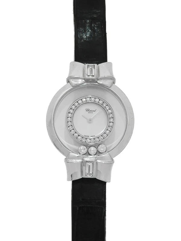 CHOPARD HAPPY DIAMONDS RIBBON SILVER WATCH: CHOPARD Happy Diamonds Ribbon Silver Watch Brand: CHOPARD Type: Wristwatch Material: Band MaterialN/A, Band MaterialN/A, Case MaterialCase MaterialN/A Color: silver Size: Wrist Size16.5cm, Case Si