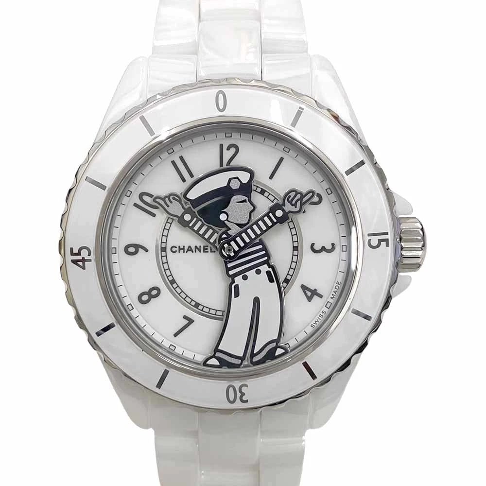 CHANEL MADEMOISELLE J12 WATCH: CHANEL Mademoiselle J12 Watch Brand: CHANEL Type: Wristwatch Material: Band MaterialN/A, Band MaterialN/A, Case MaterialCase MaterialN/A Color: white Size: Wrist Size17.5cm, Case Size38mm 