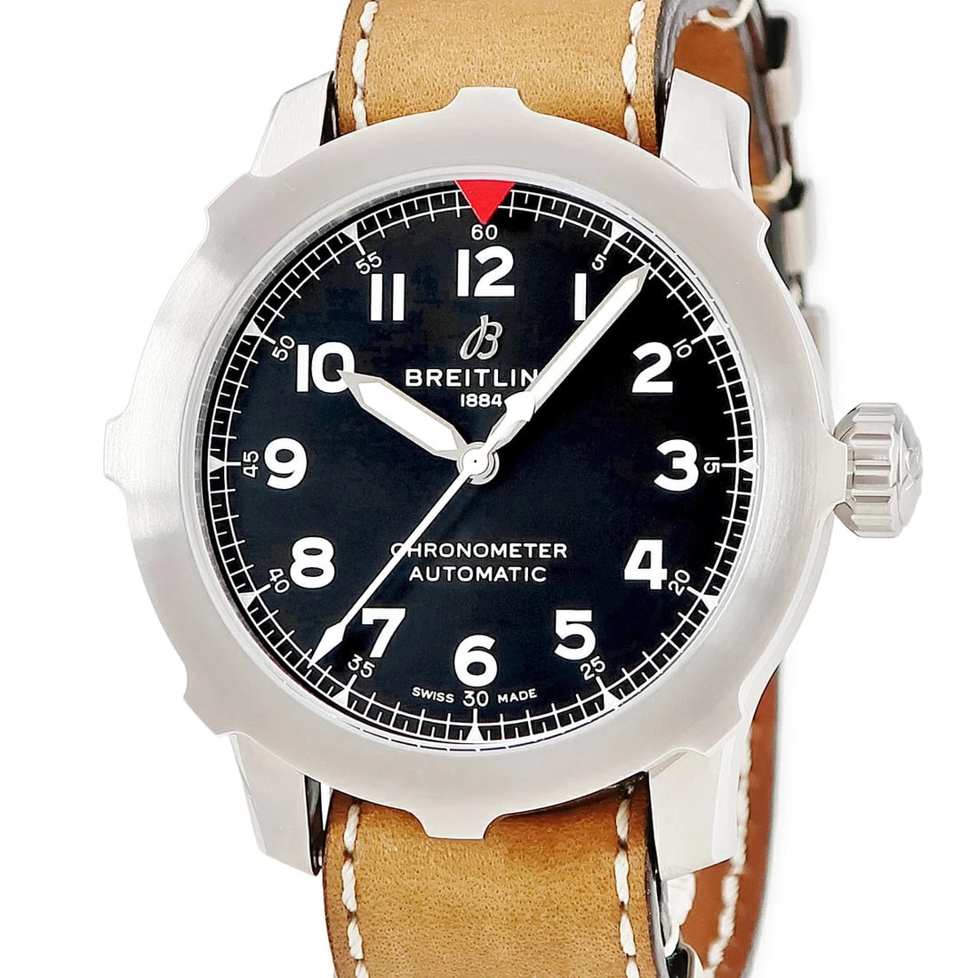 BREITLING AVIATOR SUPER WATCH: BREITLING Aviator Super Watch Brand: BREITLING Type: Wristwatch Material: Band MaterialN/A, Band MaterialN/A, Case MaterialCase MaterialN/A Color: black Size: Wrist Size20.5cm, Case Size46mm 