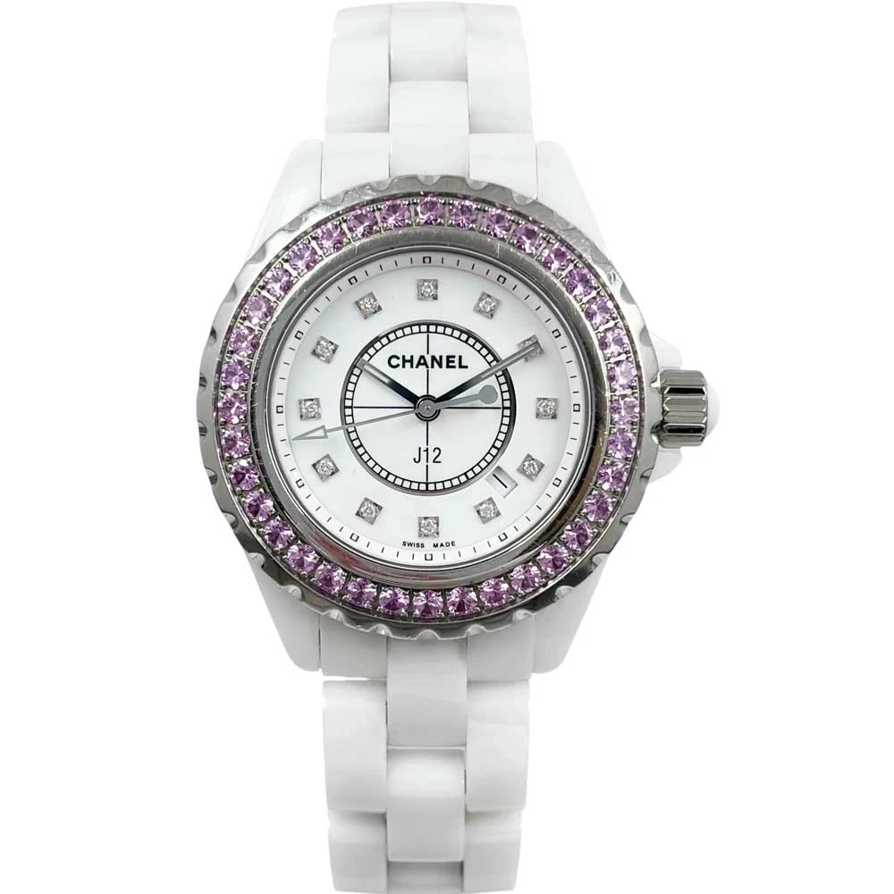 CHANEL J12 BLACK WATCH: CHANEL J12 Black Watch Brand: CHANEL Type: Wristwatch Material: Band MaterialN/A, Band MaterialN/A, Case MaterialCase MaterialN/A Color: black Size: Wrist SizeNA, Case Size34mm Accessories: None