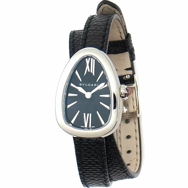 BVLGARI SERPENTI BLACK WATCH: BVLGARI Serpenti Black Watch Brand: BVLGARI Type: Wristwatch Material: Band MaterialN/A, Band MaterialN/A, Case MaterialCase MaterialN/A Color: black Size: Wrist SizeNA, Case Size20mm 
