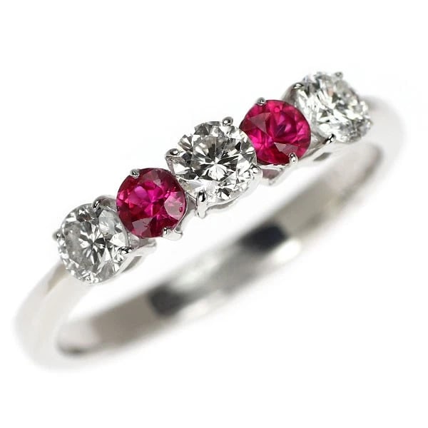 K18WG RUBY DIAMOND RING