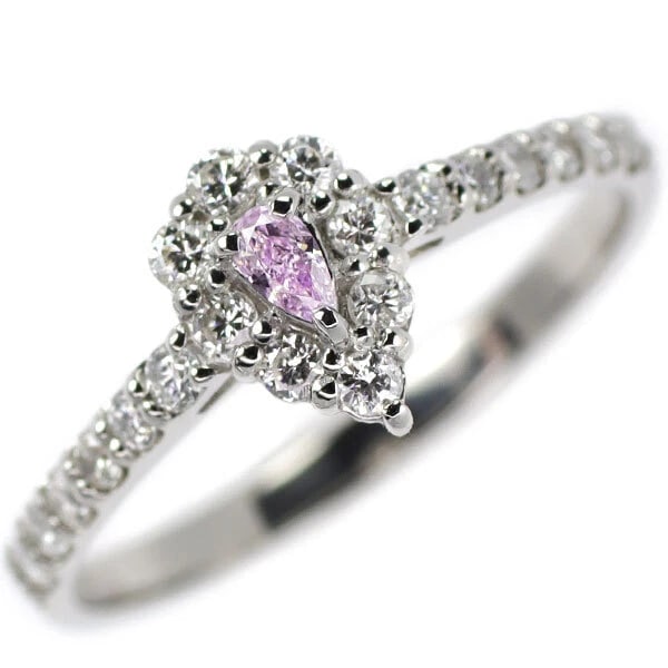 BRAND NEW RARE PT950 PEAR SHAPE NATURAL PINK DIAMOND RING: Brand New Rare Pt950 Pear Shape Natural Pink Diamond Ring Brand: None Type/Style: Ring Material: Metal Purity None, Metal Pt950, Main Stone/Creation Natural Color: None Size: 6 US 