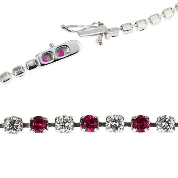 K18WG RUBY DIAMOND BRACELET - 2