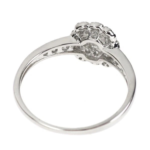 PT900 EMERALD CUT DIAMOND RING - 2