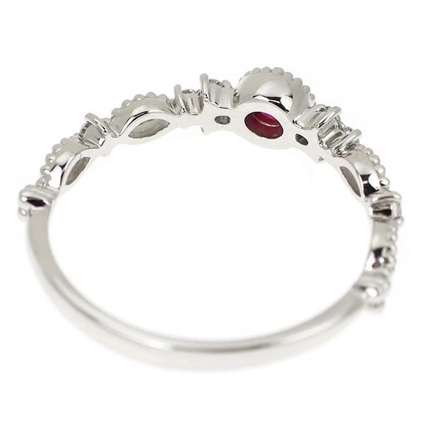PT950 RUBY DIAMOND RING - 2