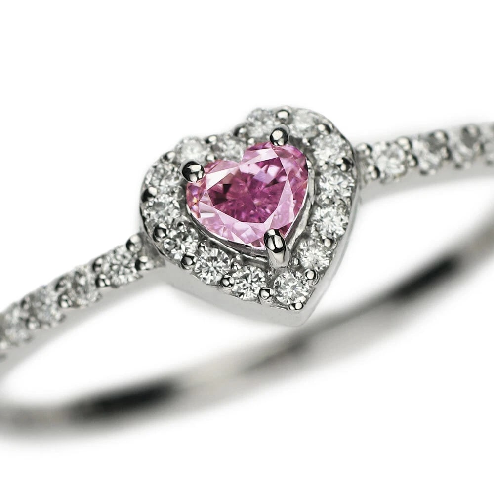 BRAND NEW PT950 HEART SHAPE NATURAL PINK DIAMOND RING: Brand New Pt950 Heart Shape Natural Pink Diamond Ring Brand: None Type/Style: Ring Material: Metal Purity None, Metal Pt950, Main Stone/Creation Natural Color: None Size: 6 US Accessories: None