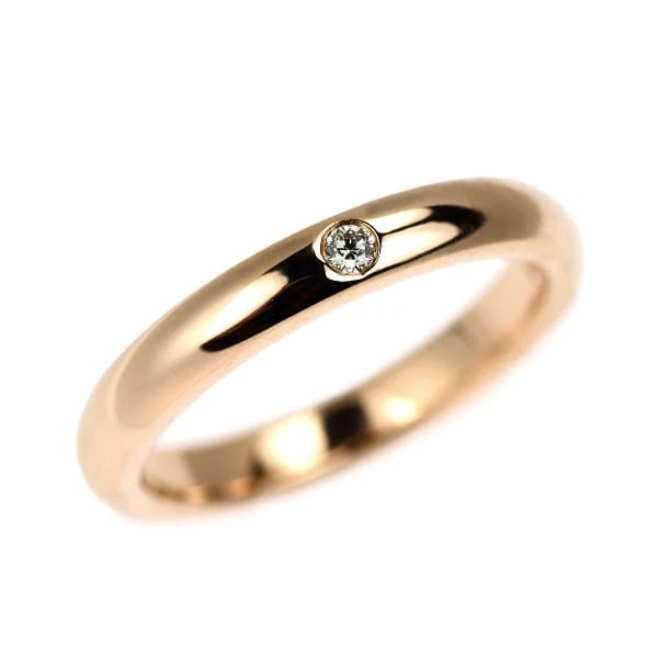 TIFFANY & CO K18PG DIAMOND RING STACKING BAND: Tiffany & Co K18PG diamond ring stacking band Brand: Tiffany Type/Style: Ring Material: Metal Purity K18, Metal Gold, Main Stone/Creation Natural Color: Pink Gold Size: 3.75 US Accessories: