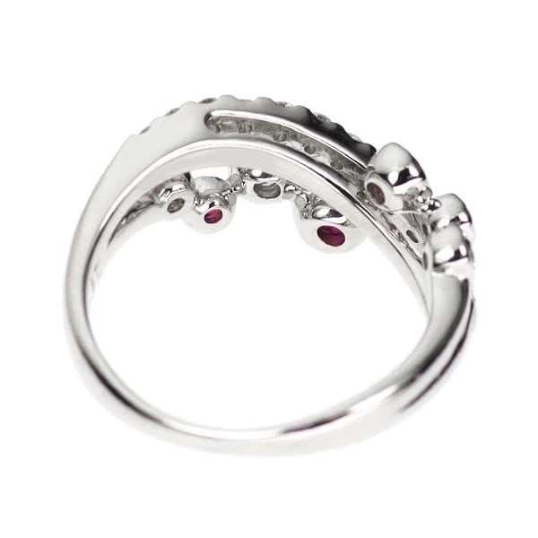 PT900 RUBY DIAMOND RING - 2