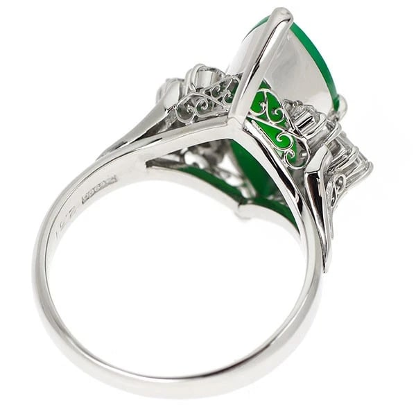 PT900 JADE DIAMOND RING - 2
