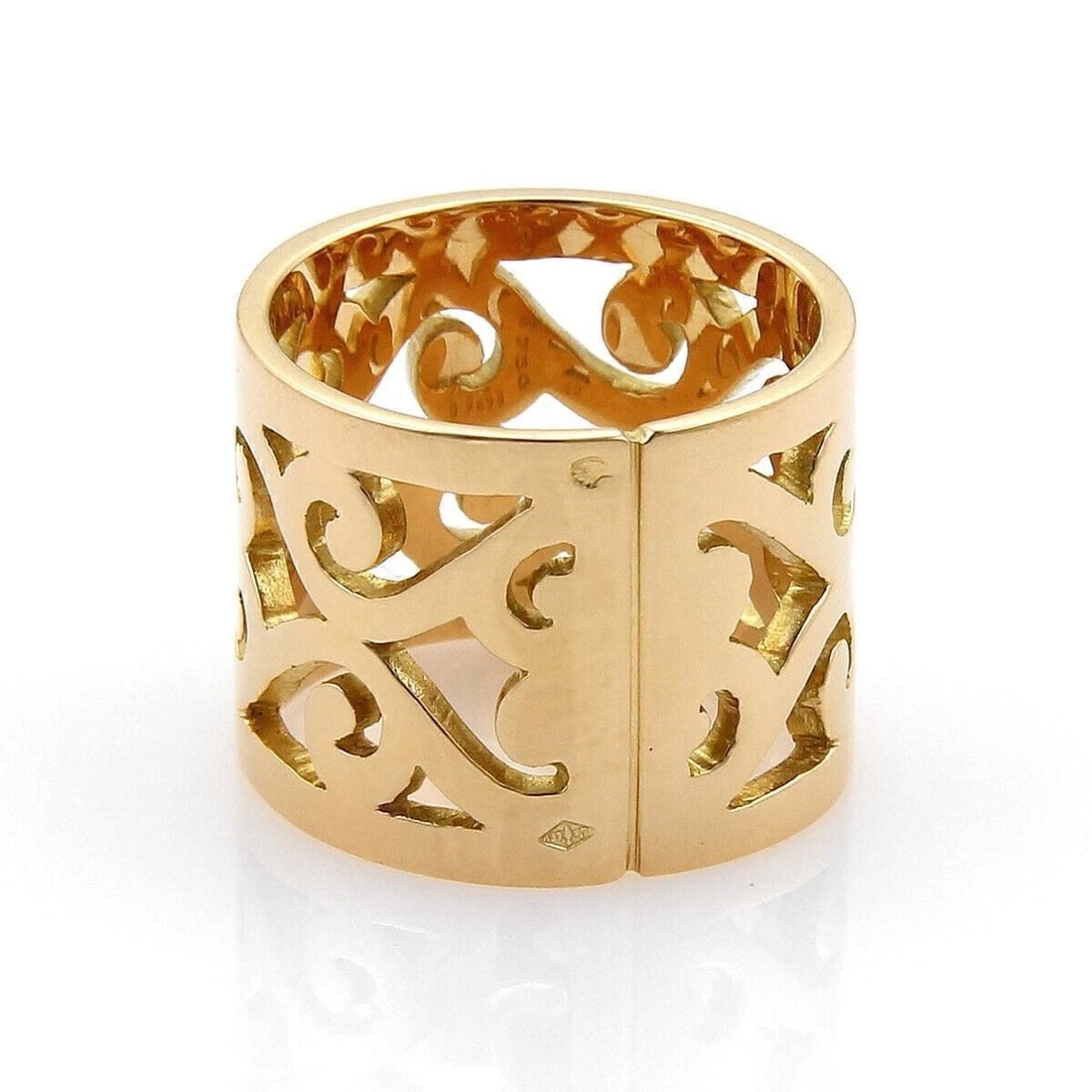 HERMES OPEN SWIRL PATTERN BAND RING - 2