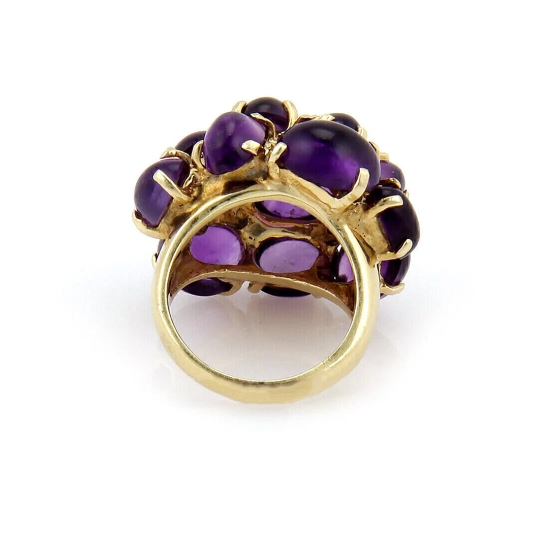 AMETHYST CABOCHON CLUSTER RING - 2