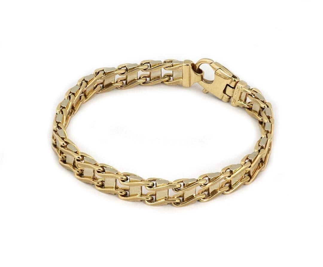 DOUBLE SIDED GOLD LINK BRACELET (1 of 3)