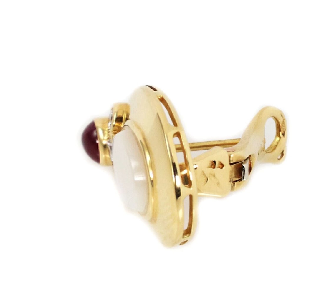 CHRISTIAN DIOR DIAMOND RUBY EARRINGS - 3