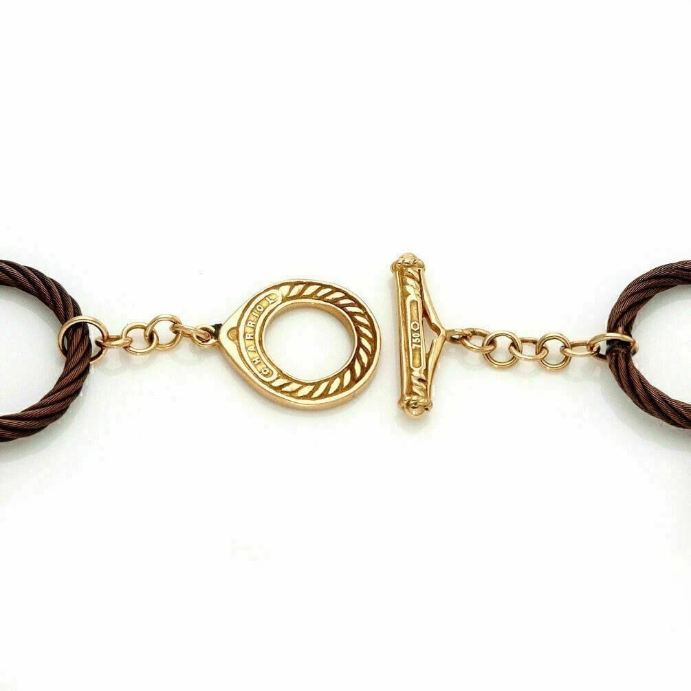 CHARRIOL DIAMOND CIRCLE LINK TOGGLE BRACELET - 2