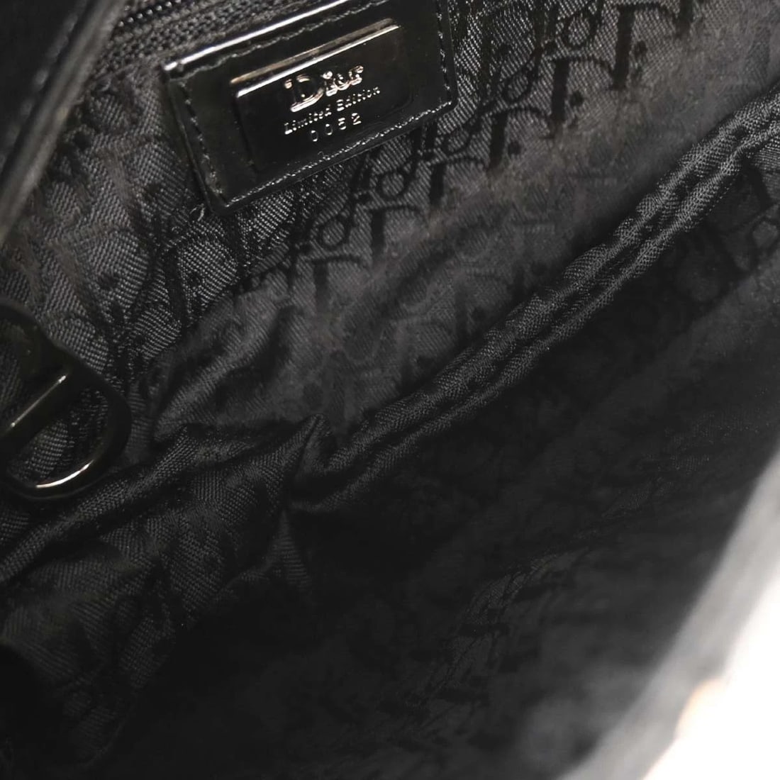 CHRISTIAN DIOR WHITE BLACK SEQUINS SADDLE HANDBAG - 8