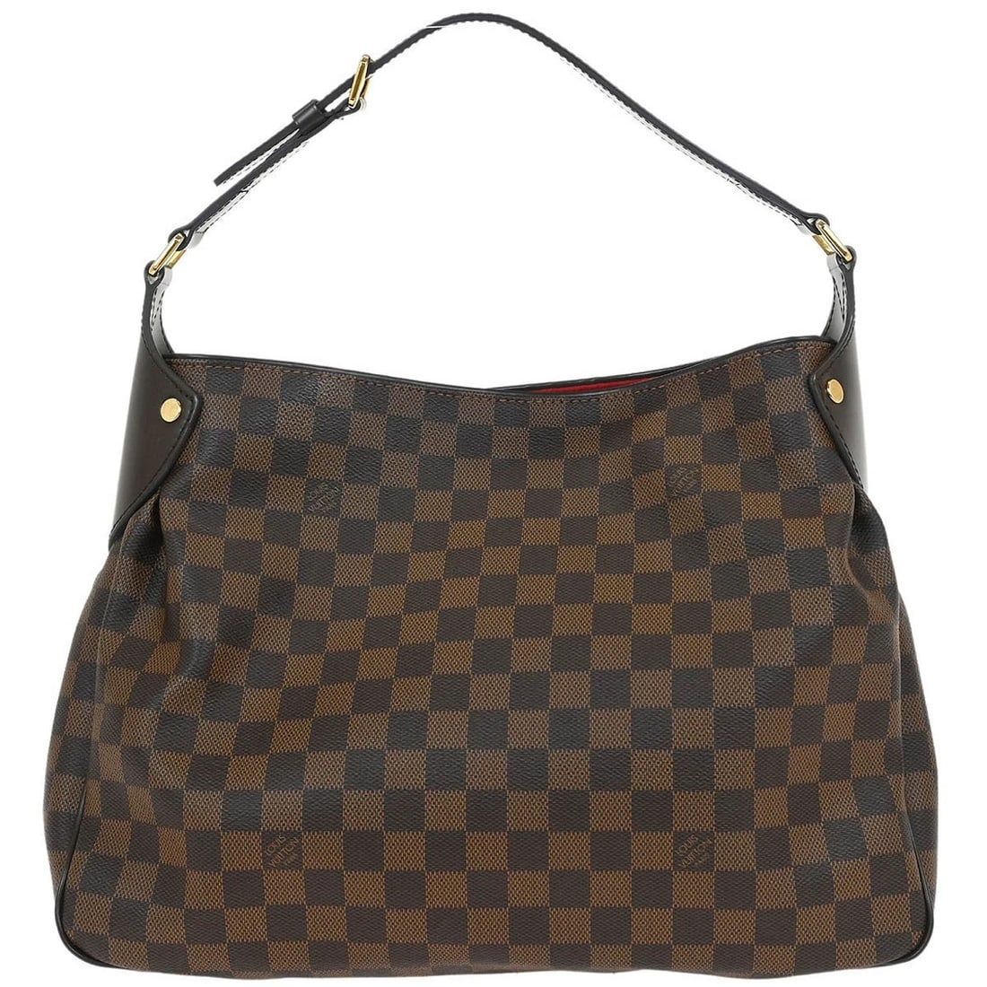 LOUIS VUITTON DAMIER REGGIA SHOULDER BAG: Louis Vuitton Damier Reggia Shoulder Bag Brand: Louis Vuitton Type: Shoulder Bag Material/Exterior Material: Damier Canvas, Leather Color/Exterior Color: Ebene * Brown Size: W 14.6 x H 10.6 x D 6.