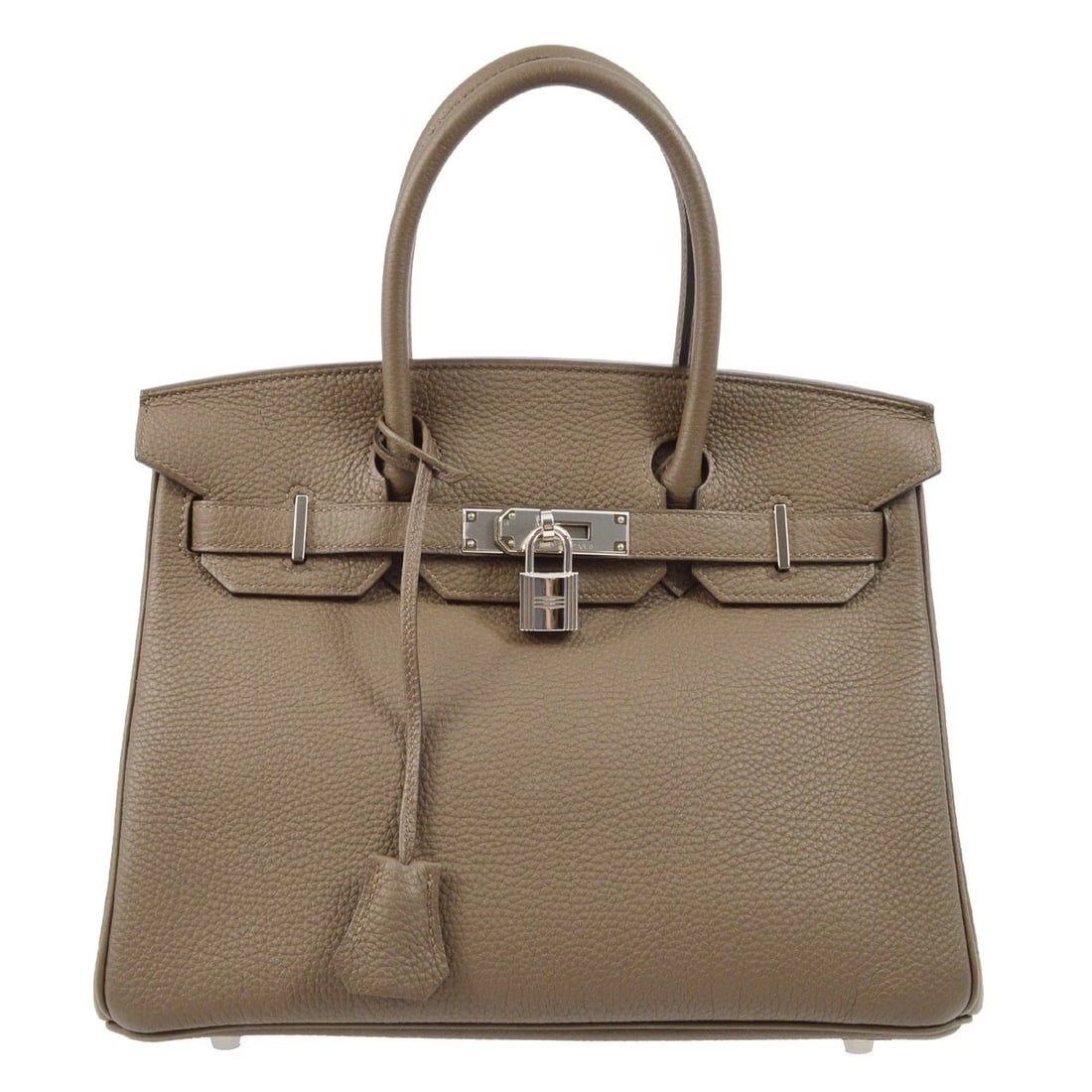 HERMES TAUPE GRAY TOGO BIRKIN 30 HANDBAG: Hermes Taupe Gray Togo Birkin 30 Handbag Brand: HERMÈS Type: Hand bag Material/Exterior Material: Togo leather Color/Exterior Color: Taupe gray Size: W 11.8 x H 8.3 x D 5.9 " Handle Drop. 3.9 "