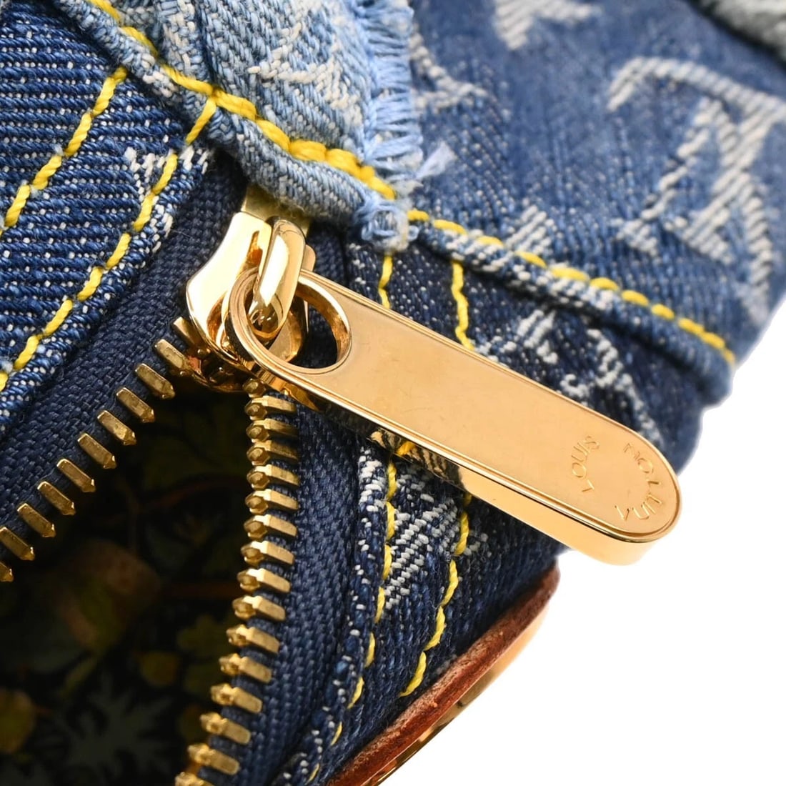 LOUIS VUITTON MONOGRAM DENIM PATCHWORK BOWLY SHOULDER BAG - 7