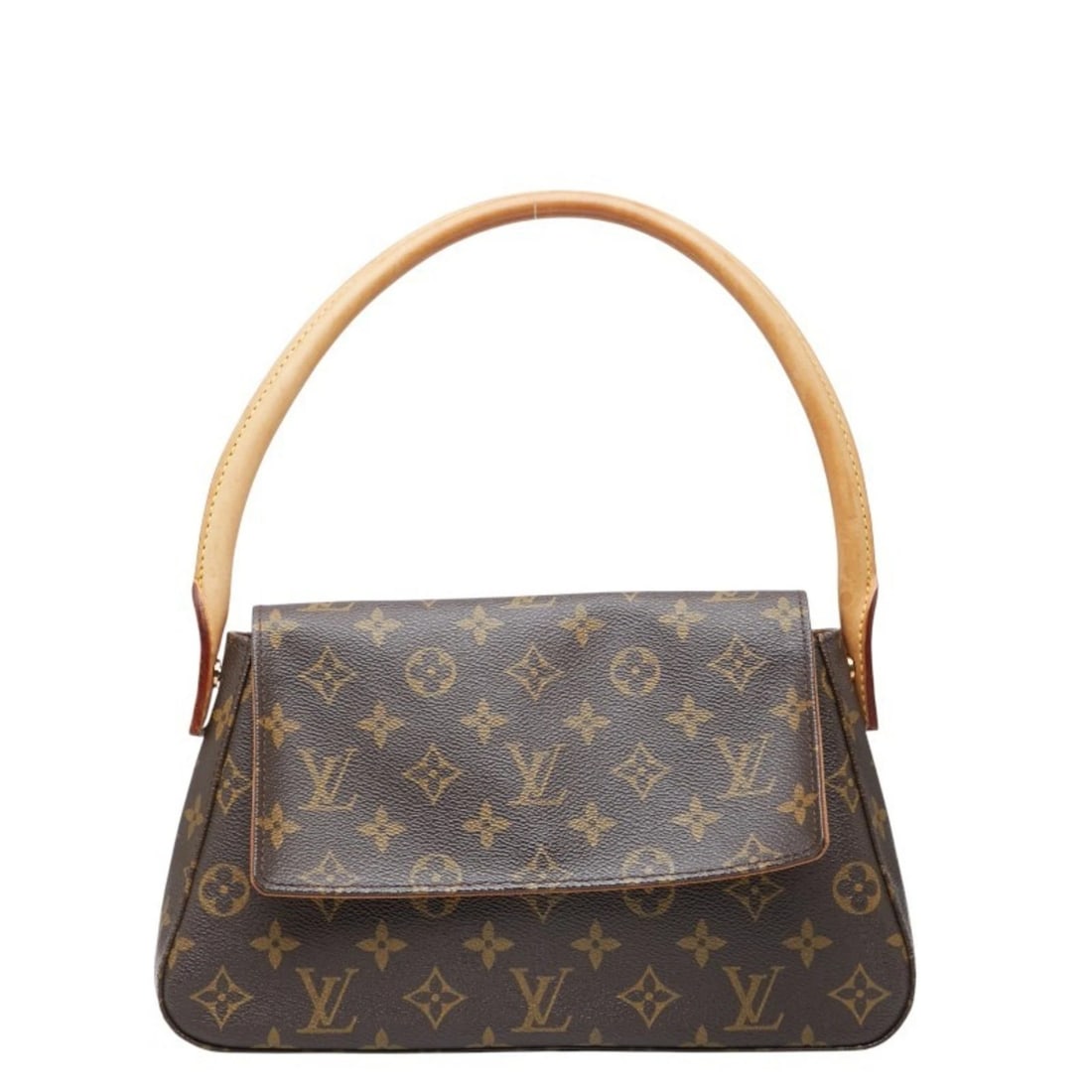 LOUIS VUITTON MONOGRAM MINI LOOPING SHOULDER BAG/HANDBAG: Louis Vuitton Monogram Mini Looping Shoulder Bag/Handbag Brand: Louis Vuitton Type/Style: Handbag, Shoulder bag Material: PVC , Leather Color: Brown Size: Size (HxWxD) 17cm x 28cm x 8.5cm / 6.69''