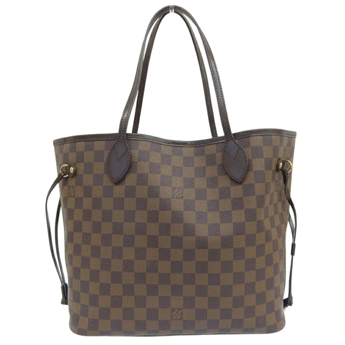 LOUIS VUITTON DAMIER NEVERFULL MM TOTE BAG: Louis Vuitton Damier Neverfull MM Tote Bag Brand: Louis Vuitton Type/Style: Tote bag Material: PVC Color: Ebene Size: Size (HxWxD) 29cm x 31.5cm x 16cm / 11.41'' x 12.4'' x 6.29'' Handle Length 51