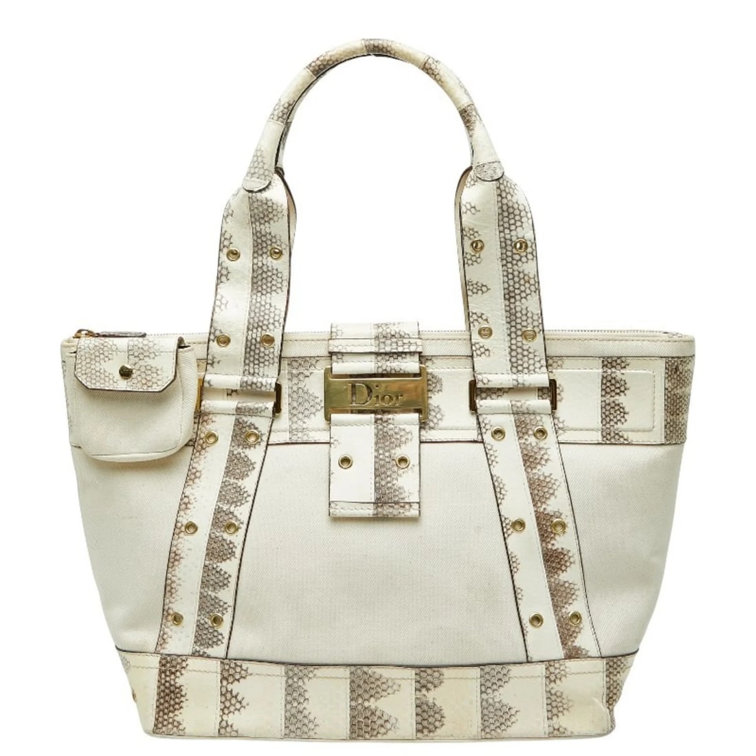 CHRISTIAN DIOR DIOR LOGO HANDBAG TOTE BAG: Christian Dior Dior logo handbag tote bag Brand: Christian Dior Type/Style: Handbag, Tote bag Material: Leather Color: Ivory, White Size: Size (HxWxD) 24cm x 42.5cm x 14cm / 9.44'' x 16.73'' x 5.5