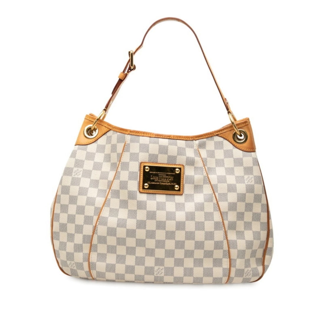 LOUIS VUITTON DAMIER AZUR GALLIERA PM SHOULDER BAG: Louis Vuitton Damier Azur Galliera PM Shoulder Bag Brand: Louis Vuitton Type/Style: Shoulder bag Material: PVC , Leather Color: White Size: Size (HxWxD) 30cm x 36cm x 11.5cm / 11.81'' x 14.17'' x
