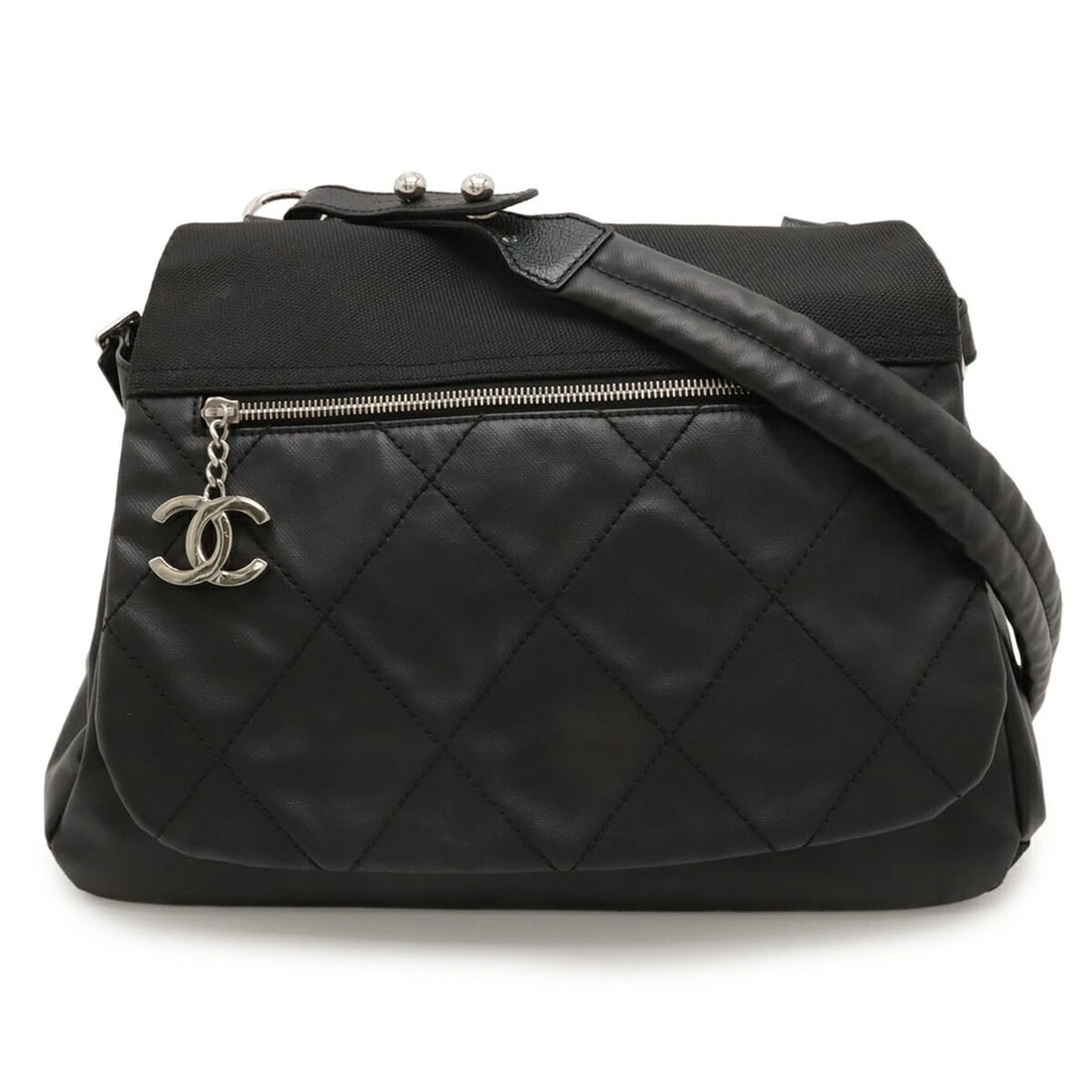 CHANEL PARIS-BIARRITZ SHOULDER BAG: CHANEL Paris-Biarritz Shoulder Bag Brand: Chanel Type/Style: Shoulder bag Material: Coated canvas , Leather Color: Black Size: Size (HxWxD) 22cm x 34cm x 16.5cm / 8.66'' x 13.38'' x 6.49'' Access
