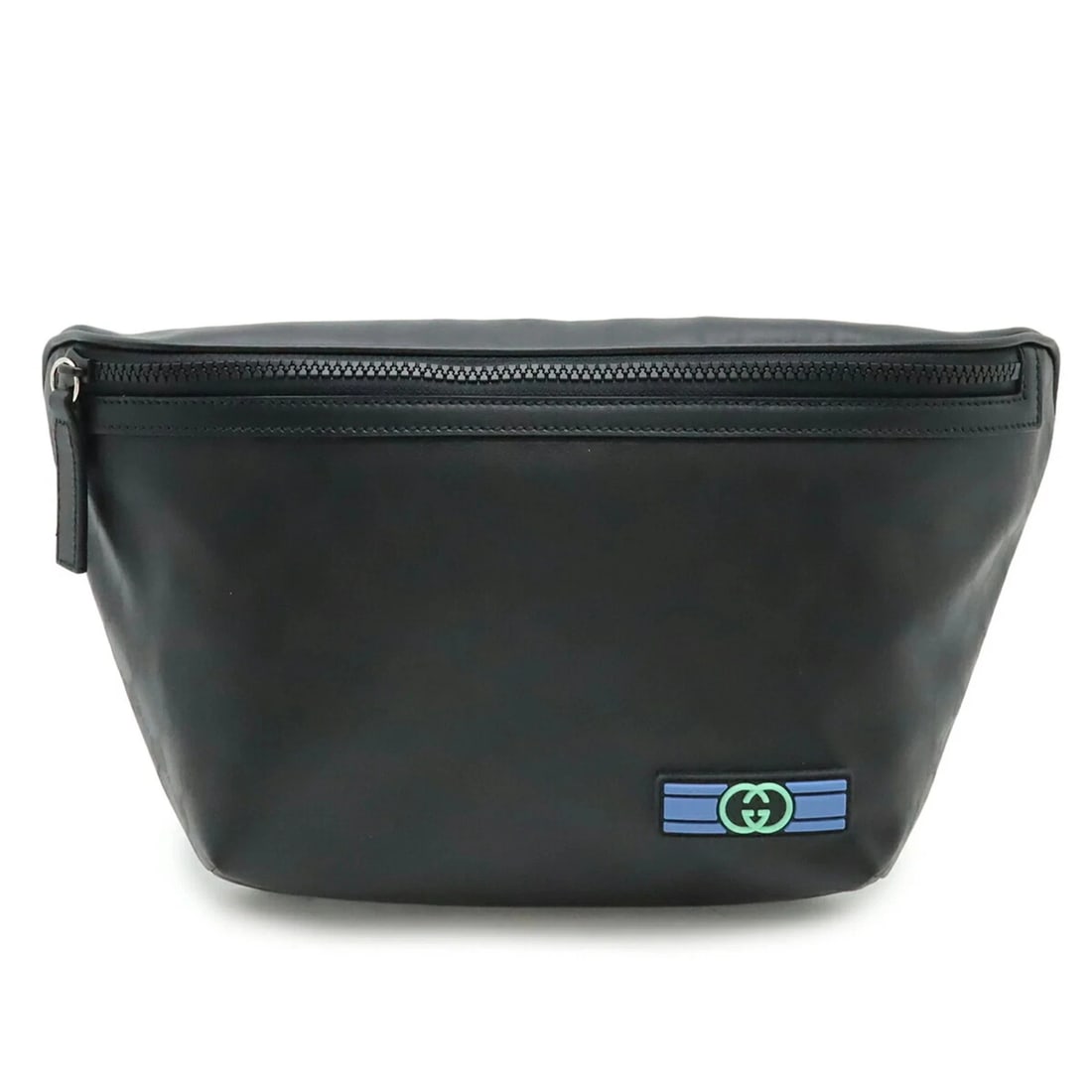 GUCCI CRYSTAL GG BELT BAG WAIST HIP BODY: GUCCI Crystal GG Belt Bag Waist Hip Body Brand: Gucci Type/Style: Fanny pack Material: Vinyl , Leather Color: Black, Blue, Green Size: Size (HxWxD) 20cm x 23cm x 5cm / 7.87'' x 9.05'' x 1.96'' Ac