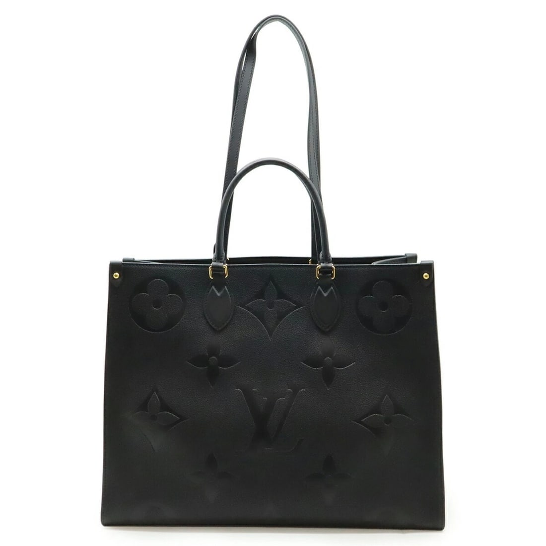 LOUIS VUITTON MONOGRAM EMPREINTE ON THE GO GM TOTE BAG: LOUIS VUITTON Monogram Empreinte On the Go GM Tote Bag Brand: Louis Vuitton Type/Style: Shoulder bag, Tote bag Material: Monogram Empreinte , Leather Color: Noir Size: Size (HxWxD) 32cm x 41cm x 1