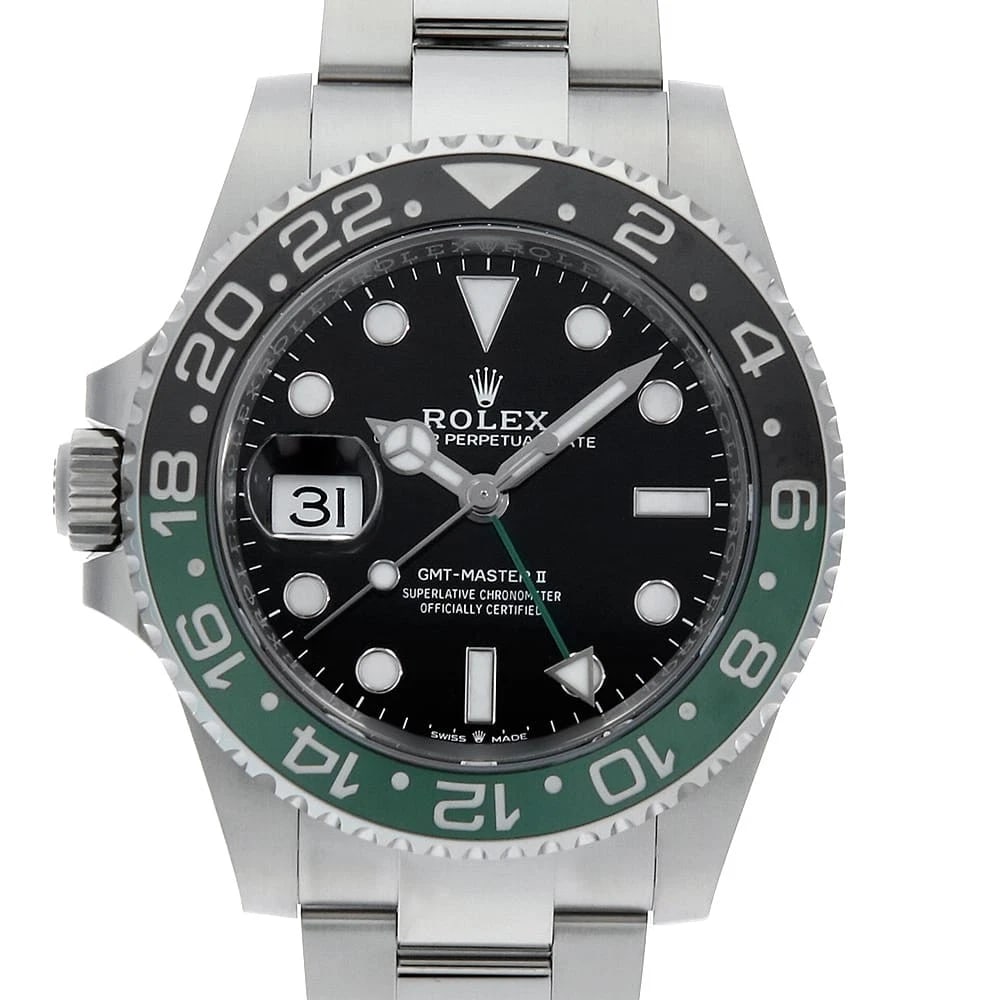 ROLEX GMT MASTER II BLACK 3 ROW OYSTER BRACELET WRIST WATCH: ROLEX GMT Master II black 3 row oyster bracelet Wrist Watch Brand: ROLEX Type: Wrist watch Material: Band Material Stainless Steel, Case Material Stainless Steel Color: Black Size: Case:W40mm Circ
