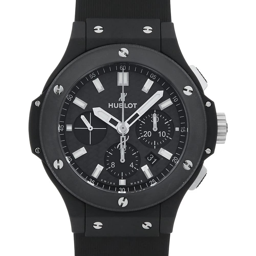 HUBLOT BIG BANG EVOLUTION BLACK MAGIC SECOND HAND WRIST WATCH: HUBLOT Big Bang Evolution Black Magic second hand Wrist Watch Brand: HUBLOT Type: Wrist watch Material: Band Material rubber, Case Material Ceramic Color: Black Size: Case:W44mm Accessories: None