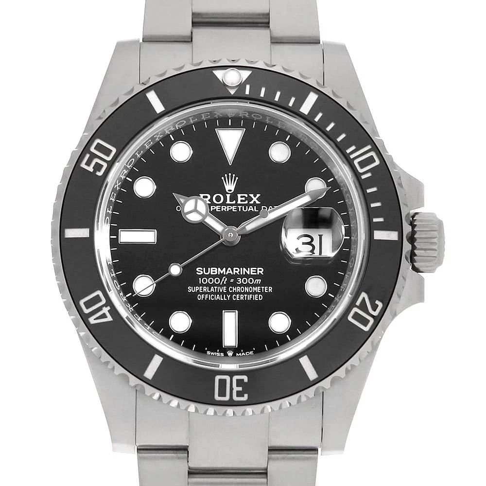 ROLEX SUBMARINER DATE BLACK WRIST WATCH: ROLEX SUBMARINER Date black Wrist Watch Brand: ROLEX Type: Wrist watch Material: Band Material Stainless Steel, Case Material Stainless Steel Color: Black Size: Case:W41mm Circumference of Wrist:2