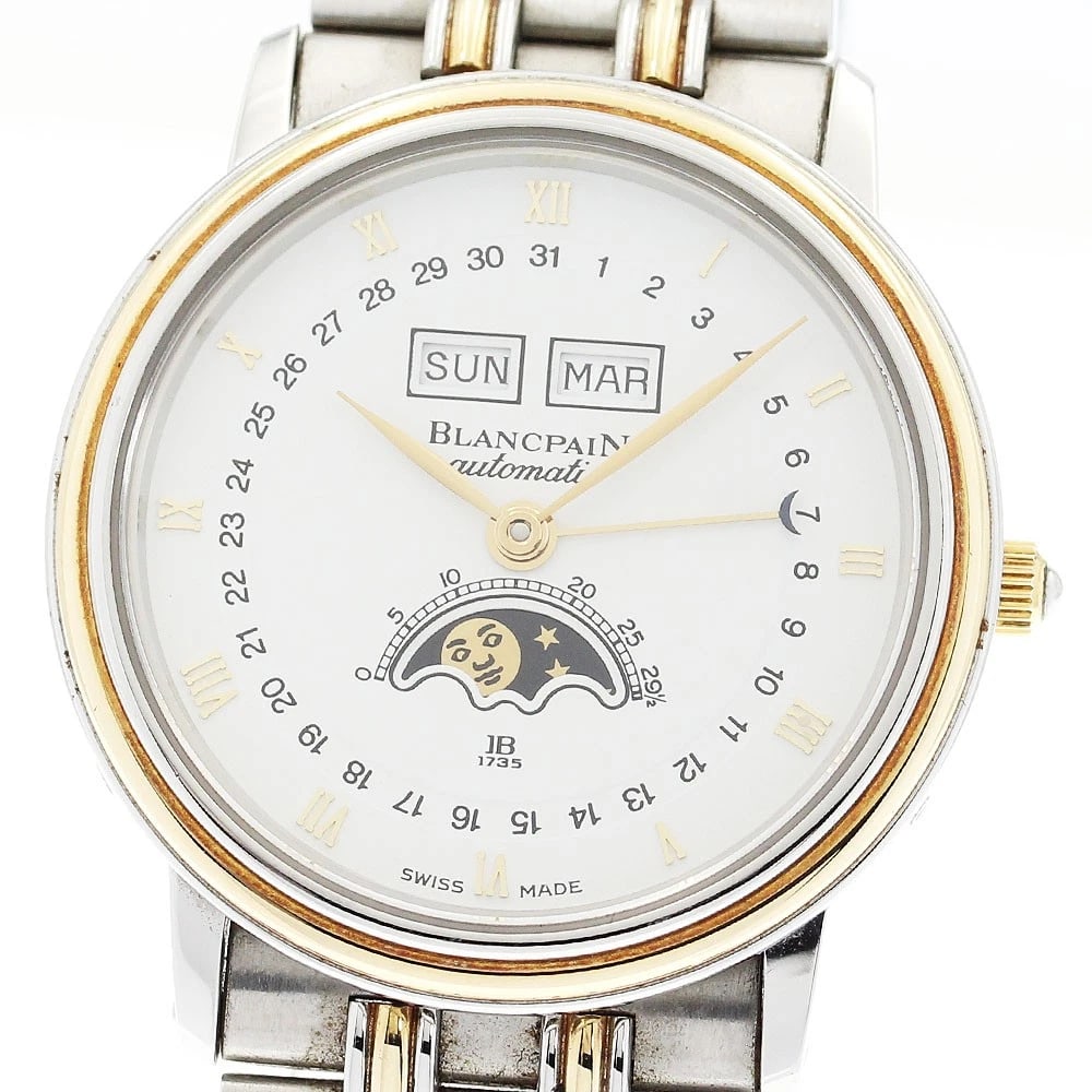 BLANCPAIN VILLERET TRIPLE PHASE AUTOMATIC WATCH WRIST WATCH (1 of 5)