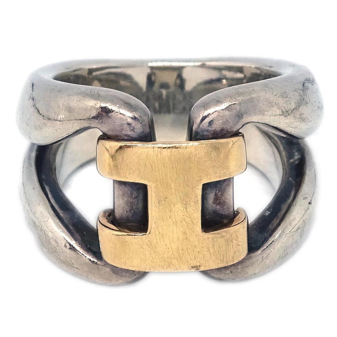 HERMES RING SILVER: Hermes Ring Silver Brand: Hermes Type/Style: Ring Material: SV925, Color: Silver Size: 4 US Accessories: None Accessories Notice: When purchasing pre-owned goods, please refer to the photo