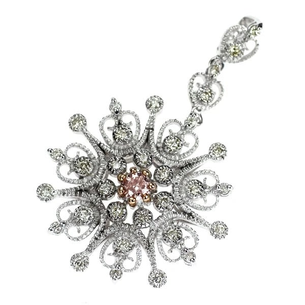 K18WG/ K18PG NATURAL PINK DIAMOND PENDANT TOP: K18WG/ K18PG natural pink diamond pendant top Brand: None Type/Style: pendant top Material: Metal Purity K18, Metal Gold, Main Stone/Creation Natural Color: None Size: