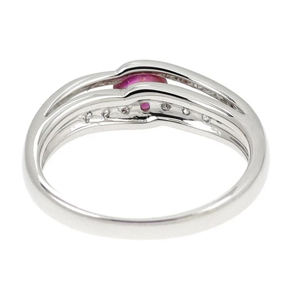 PT900 STAR RUBY DIAMOND RING - 2
