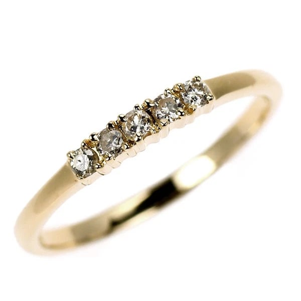 K18YG DIAMOND RING: K18YG diamond ring Brand: None Type/Style: Ring Material: Metal Purity K18, Metal Gold, Main Stone/Creation Natural Color: Yellow Gold Size: 5.25 US Accessories: None Accessories Notice: W