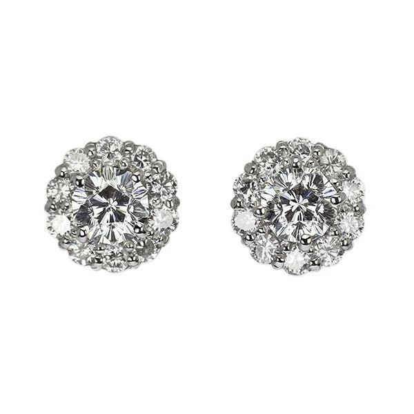 BRAND NEW PT900 SAKURA CUT DIAMOND EARRINGS: Brand New Pt900 Sakura Cut Diamond Earrings Brand: None Type/Style: piercing Material: Metal Purity 900, Metal Platinum, Main Stone/Creation Natural Color: None Size: Length/Width/Diameter6.6 