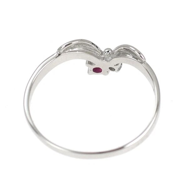 PT900 RUBY DIAMOND RING - 2
