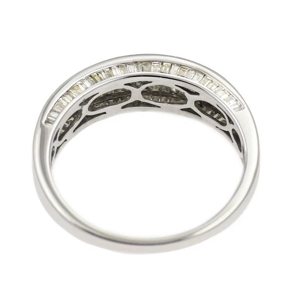 K18WG HALF ETERNITY DIAMOND RING - 2