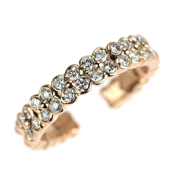 K18PG DIAMOND RING PLATED: K18PG diamond ring plated Brand: None Type/Style: Ring Material: Metal Purity K18, Metal Gold, Main Stone/Creation Natural Color: Pink Gold Size: 6 US Accessories: None Accessories Notice: