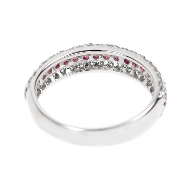 PT900 RUBY DIAMOND RING - 2