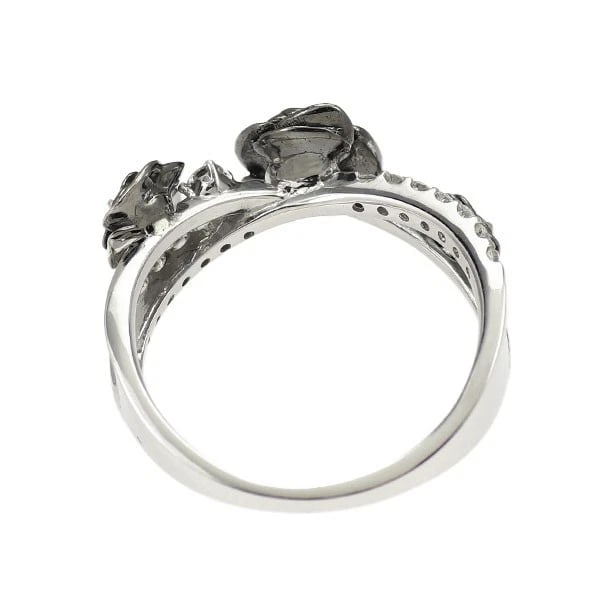 BLACK COATING/ K18WG DIAMOND RING - 2
